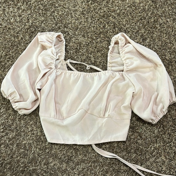 Tie-Back Puff Sleeve Blouse - Picture 1 of 2